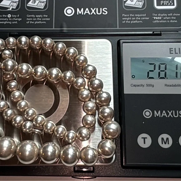 Tiffany & Co. Sterling Silver Graduated Bead Necklace - Picture 6 of 15